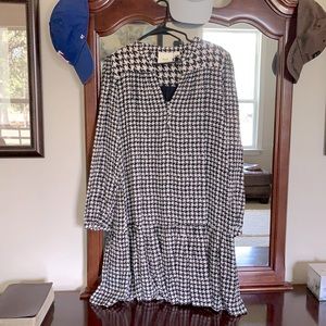 RARE NWT ANTHROPOLOGIE Sterling Houndstooth Dress